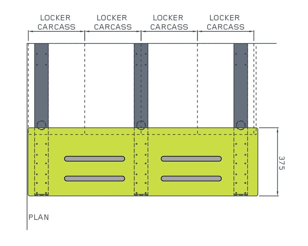 Locker Bench Dimensions 1