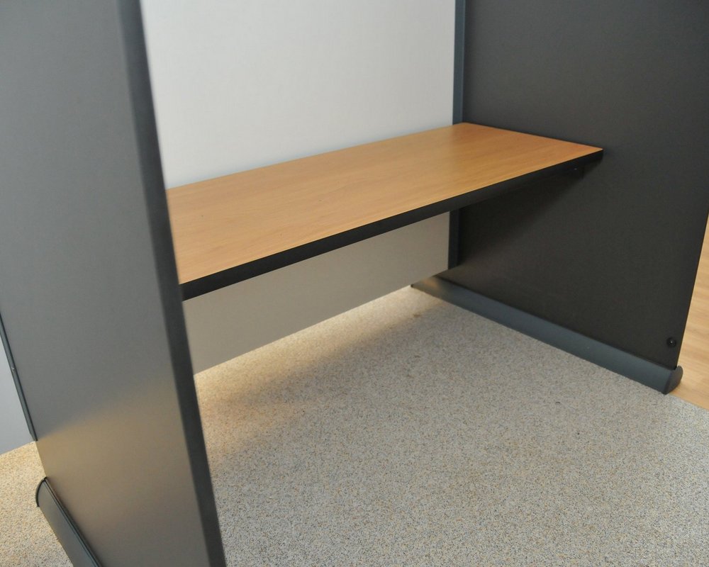 Woodlands Caravan Park shower cubicle with SGL bench in European Oak laminate