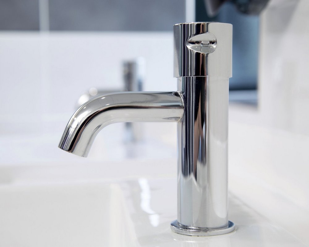 Huddersfield University SanCeram chrome tap on white ceramic sink