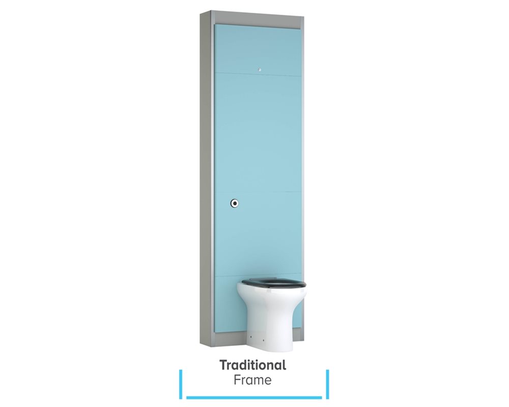 Healthcare IPS Traditional Boxed Out Unit with HBN compliant Fully Ambulant WC Assembly (HBN reference: WC H) withsensor flush