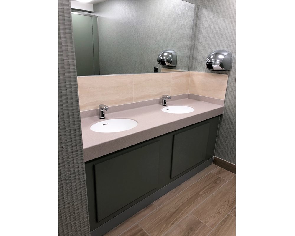 Bushboard Washrooms | Vanity Unit | Sage Green Colour
