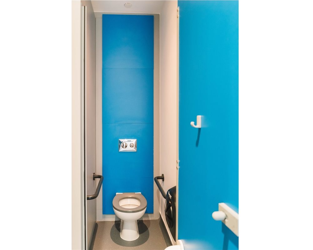 Bushboard Washrooms | HiZone full height school toilet cubicles | Cobalt Blue 