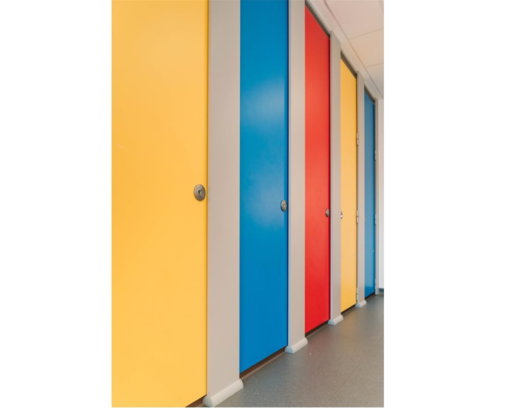 Bushboard Washrooms | HiZone full height school toilet cubicles 