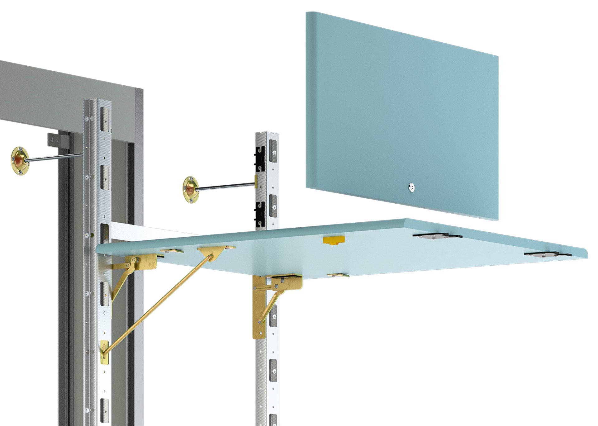 Traditional Boxed Out Unit Healthcare IPS with close up of open hinged and lockable access panel